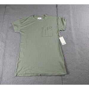 New Mate The Label Dress Xs Green Tencel Sleep Tee Dress Organic One Pocket